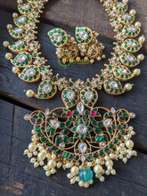 Precious Jadau Kundan Maanga Neckpiece -Green -J028